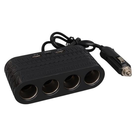 Olesson 1654 12-24V Çift USB - TYPE-C 120W 80cm Kablolu 4'LÜ Araç Çakmak Çoklayıcı resmi