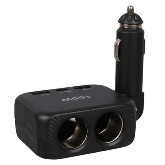 Olesson 1655 12-24V TYPE-C + Çift USB-A Girişli 100W 2'li Araç Çakmak Çoklayıcı resmi