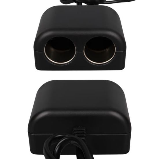 Olesson 1641 12-24V Tek USB Girişli 120W 80cm Kablolu Dijital Voltaj Ekranlı 2'li Araç Çakmak Çoklayıcı resmi