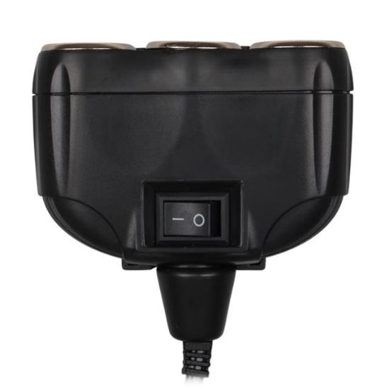 Olesson 1634 12-24V Tek USB Girişli 120W 80cm Kablolu Dijital Voltaj Ekranlı 3'lü Araç Çakmak Çoklayıcı resmi