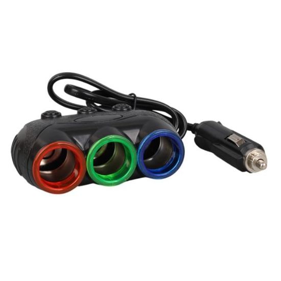 Olesson 1632 12-24V 120W 80cm Kablolu 3'lü Araç Çakmak Çoklayıcı resmi
