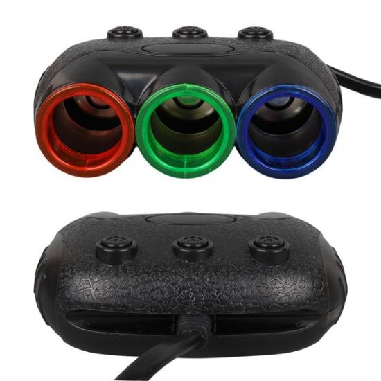 Olesson 1632 12-24V 120W 80cm Kablolu 3'lü Araç Çakmak Çoklayıcı resmi