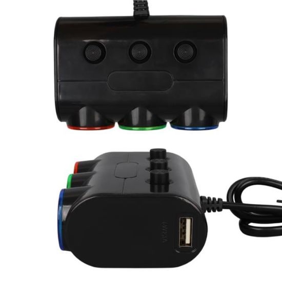 Olesson 1523 12-24V Çift USB Girişli 120W 80cm Kablolu 3'LÜ Araç Çakmak Çoklayıcı resmi