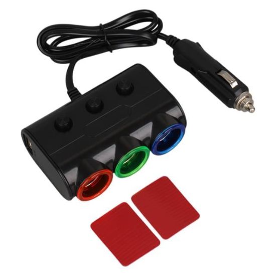 Olesson 1523 12-24V Çift USB Girişli 120W 80cm Kablolu 3'LÜ Araç Çakmak Çoklayıcı resmi