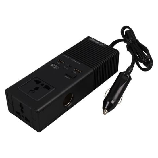Olesson 1665 DC 12-24V 200W Oto Araç Power İnverter Ek Çakmak Girişi - TYPE-C - Çift USB - 220V Üniversal Priz resmi