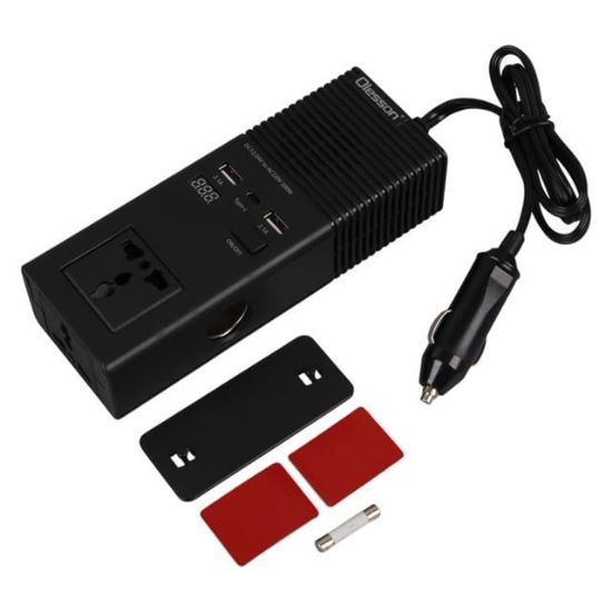 Olesson 1665 DC 12-24V 200W Oto Araç Power İnverter Ek Çakmak Girişi - TYPE-C - Çift USB - 220V Üniversal Priz resmi