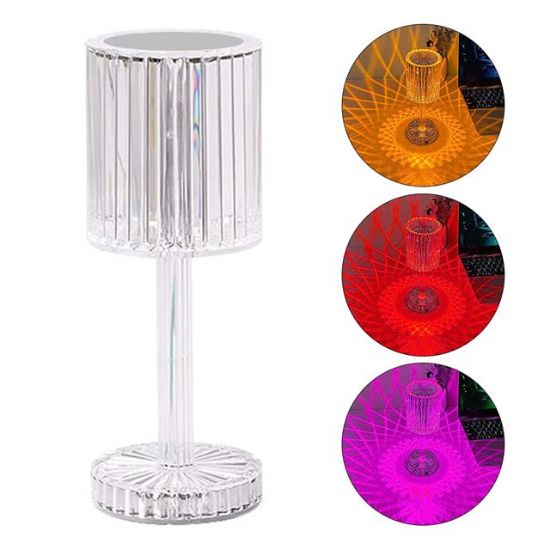 PowerMaster HA-1788 Dekoratif RGB LED'li Ambiyans Masa Gece Lambası Şarjlı Dokunmatik Tuşlu resmi