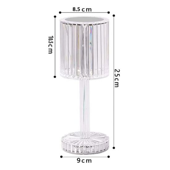 PowerMaster HA-1788 Dekoratif RGB LED'li Ambiyans Masa Gece Lambası Şarjlı Dokunmatik Tuşlu resmi