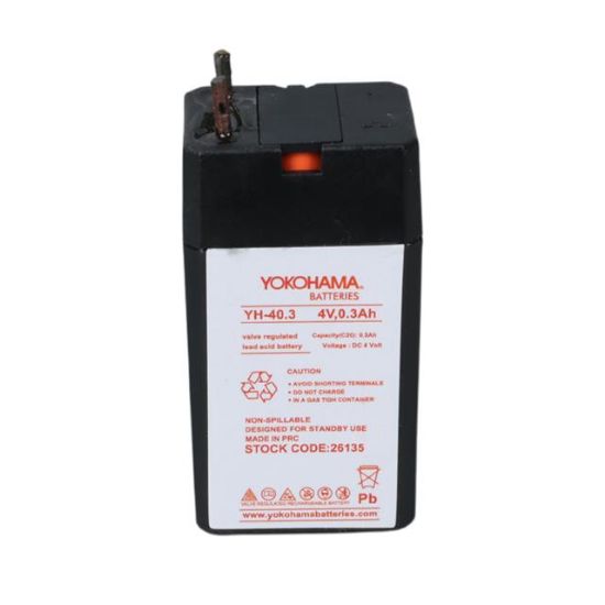YOKOHAMA YH-40.3 4 VOLT - 0.3 AMPER KURU AKÜ resmi