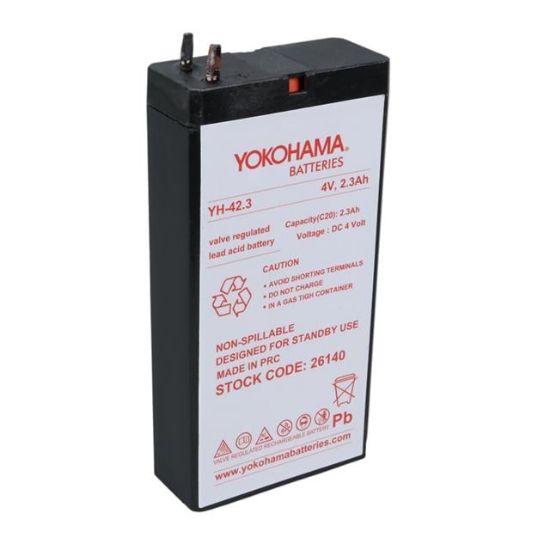 YOKOHAMA YH-42.3 4 VOLT - 2.3 AMPER KURU AKÜ (50 X 100 X 22 MM) resmi