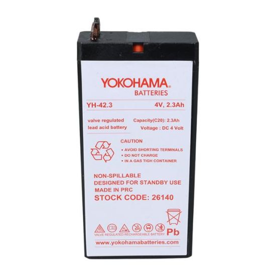 YOKOHAMA YH-42.3 4 VOLT - 2.3 AMPER KURU AKÜ (50 X 100 X 22 MM) resmi