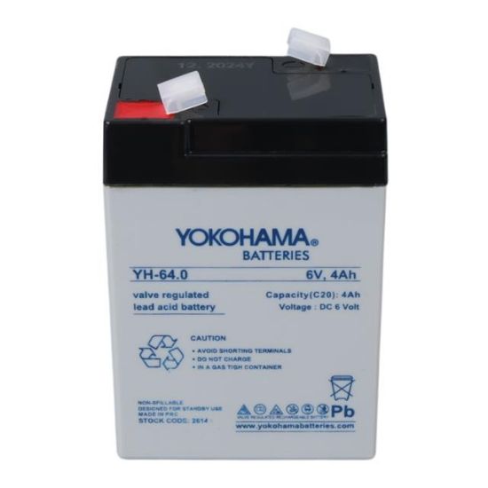 YOKOHAMA YH-64.0 6 VOLT - 4 AMPER IŞILDAK AKÜSÜ (70 X 48 X 101 MM) resmi