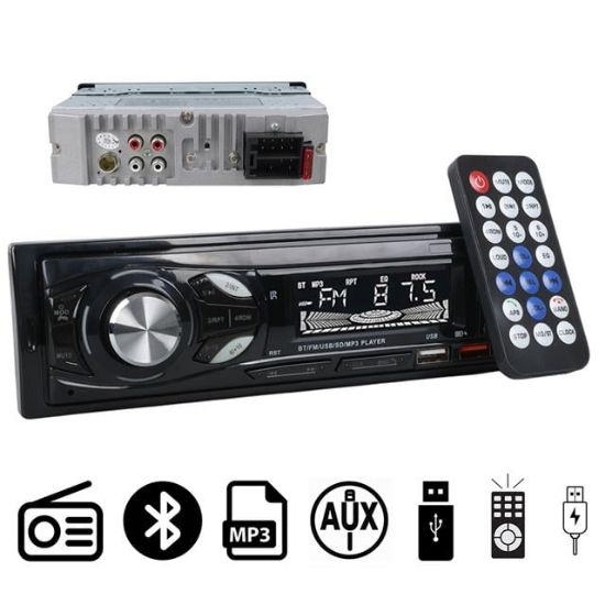 CARSTAR CS-107 ÇİFT USB/SD/FM/AUX/BLUETOOTH KUMANDALI OTO TEYP 4X60 WATT resmi