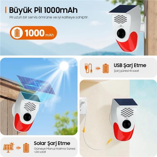 POWERMASTER PM-26240 SOLAR SESLİ IŞIKLI ALARM SİSTEMİ resmi