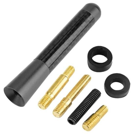 PowerMaster PM-26308 Universal Mavi Karbon Fiber Oto Çubuk Radyo Anteni 12 CM resmi