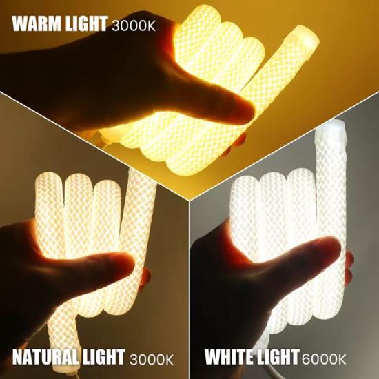 PowerMaster PM-26417 Animasyonlu Bluetooth Neon RGB Kumaş Örgülü Hortum Led 5 Metre 201 Modlu resmi