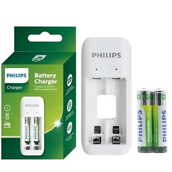 PHILIPS SCB2070NB/00 2Lİ 2 ADET X AAA 700MAH PİLLİ - PİL ŞARJ CİHAZI resmi