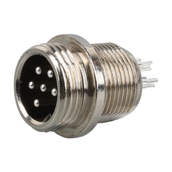 6 PİNLİ MINI MAYK FİŞ ERKEK ŞASE resmi