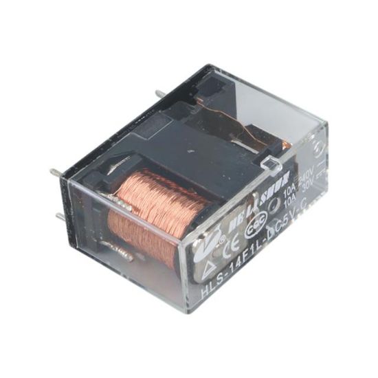 5 VOLT RÖLE TEK KONTAK ŞEFFAF 5 BACAK 10A resmi