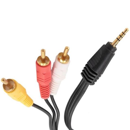 POWERMASTER 1.5 METRE DISCMAN KABLOSU (3.5MM STEREO 3 BOĞUMLU - 3RCA KABLO) resmi