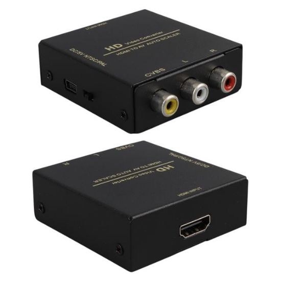 POWERMASTER PM-33523 HDMI TO RCA AV ÇEVİRİCİ ADAPTÖR METAL KASA resmi