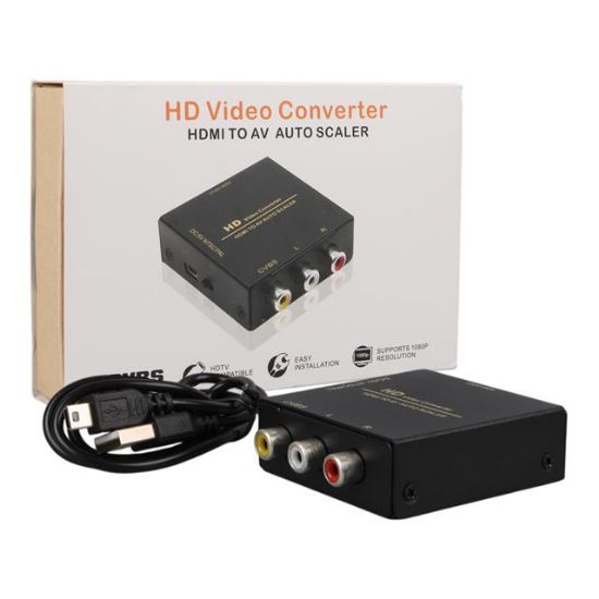 POWERMASTER PM-33523 HDMI TO RCA AV ÇEVİRİCİ ADAPTÖR METAL KASA resmi