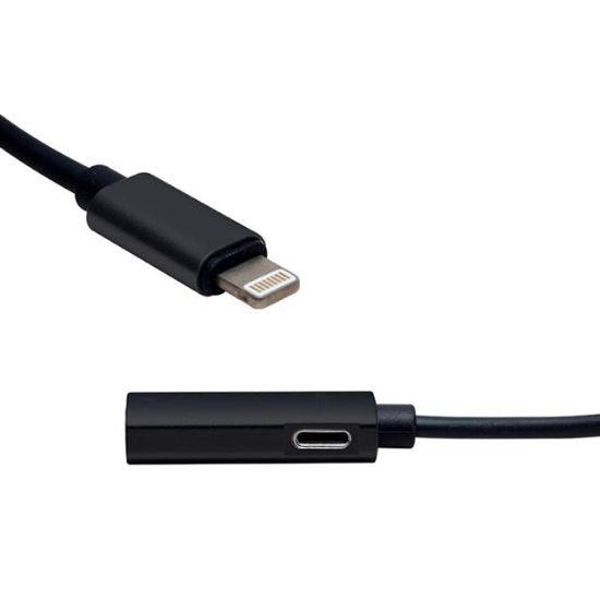 POWERMASTER PM-3770 LIGHTNING GİRİŞLİ ŞARJ VE TYPE-C KULAKLIK ÇEVİRİCİ KABLO resmi