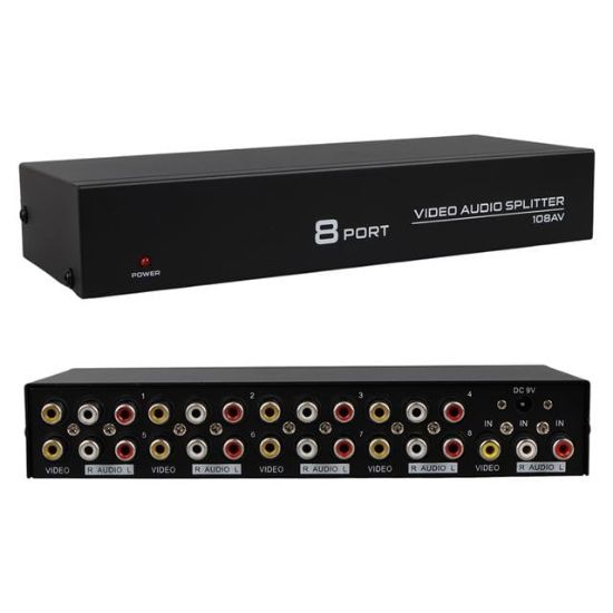 POWERMASTER PM-4832 8 PORT VIDEO AUDIO DAĞITICI (1024X768-85HZ) resmi
