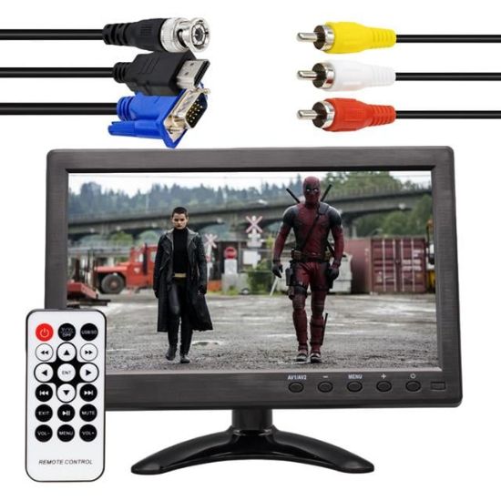 PowerMaster PM-6092 10.1" Çok Fonksiyonlu 1080P HD Araç Monitörü - HDMI/VGA/BNC/RCA/USB Girişli resmi