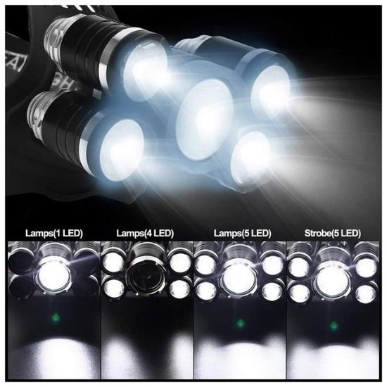 POWERMASTER MX-501 18+3 POWER LEDLİ SU GEÇİRMEZ ŞARJLI KAFA FENERİ resmi