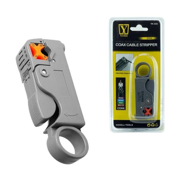 POWERMASTER YK-332 RG58-RG59-RG6-RG174 KOAKSİYEL KABLO SOYUCU resmi