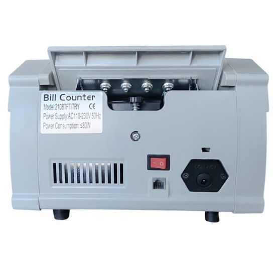 PowerMaster PM-25068 TRY-EUR-USD Sesli Karışık Ve Adet Para Sayma Makinesi Harici Ekranlı 80W 60db AC100-240V resmi