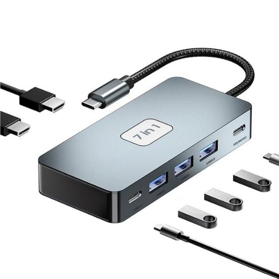 POWERMASTER PM-25078 7 IN 1 USB-C HUB resmi