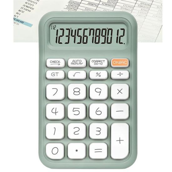 POWERMASTER PM-25410 YEŞİL 12 HANELİ HESAP MAKİNESİ resmi