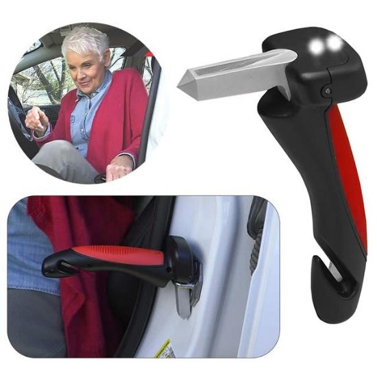 Sunup SN-26713 Araç İniş Destek Kolu Cam Kırıcı Fener Emniyet Kemeri Kesici Çok Fonksiyonlu resmi