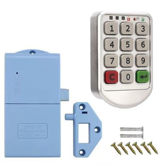 PowerMaster PM-26723 Tuş Şifreli Gri Çekmece Dolap Kilidi (2'li Paket) resmi