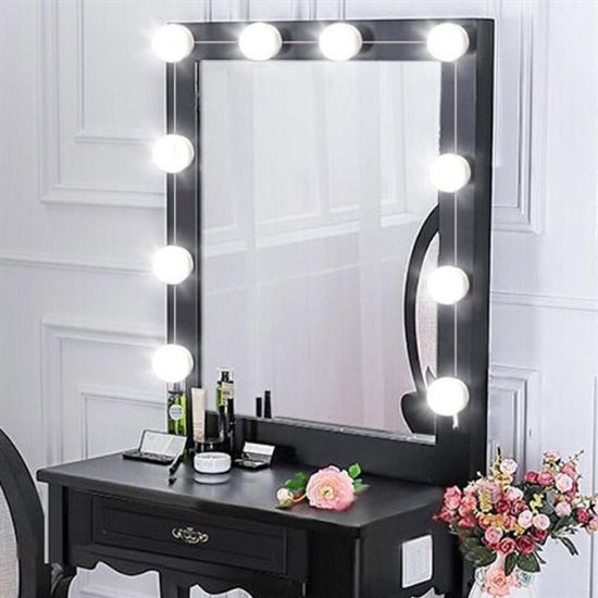 POWERMASTER PM-7316 10LU LED AMPULLÜ USB MAKYAJ AYNASI IŞIĞI resmi