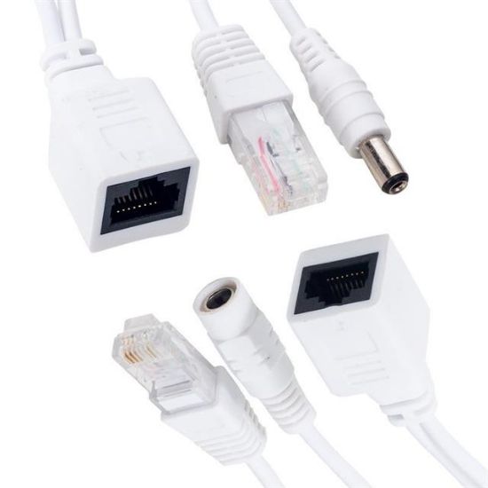 POWERMASTER PASİF POE SPLITTER DİŞİ ERKEK POWER UÇ IP KAMERA POE KABLOSU resmi