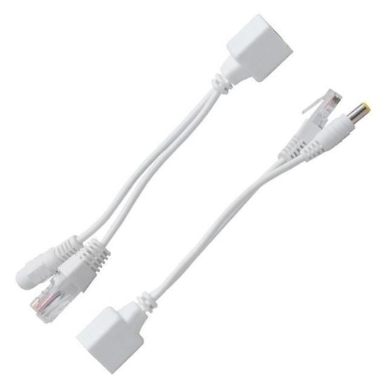 POWERMASTER PASİF POE SPLITTER DİŞİ ERKEK POWER UÇ IP KAMERA POE KABLOSU resmi