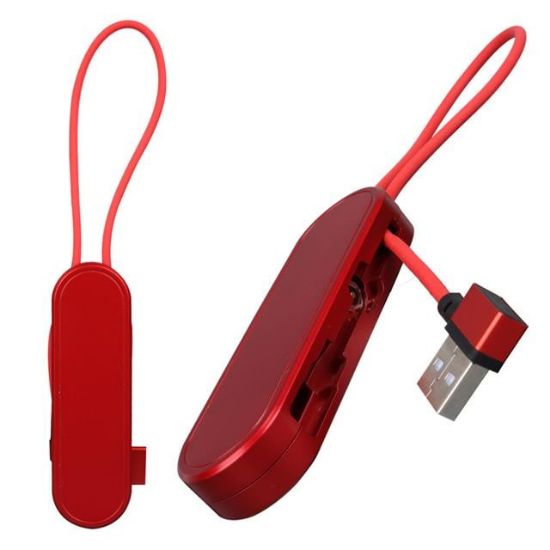 POWERMASTER PM-25904 KIRMIZI 3İN1 (TYPE C- LİGHTNİNG- MİCRO USB) MANYETİK UÇ TAŞINABİLİR ŞARJ KABLOSU resmi