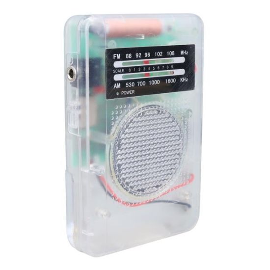 Starnic ST-821 AM-FM Şeffaf Analog Hapishane Radyosu (88-108 FM Frekans Aralığı) resmi