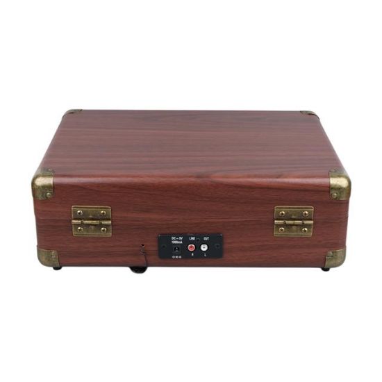 MAGICVOICE PU16 RETRO VİNTAGE ÇANTA PİKAP - RADYO - BLUETOOTH - USB MP3 ÇALAR 350X255X115MM resmi