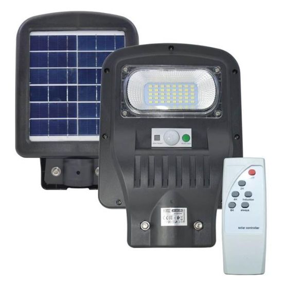 Horoz 50W Siyah Led Solar Güneş Enerjili Lamba Sokak Armatür Beyaz Işık resmi