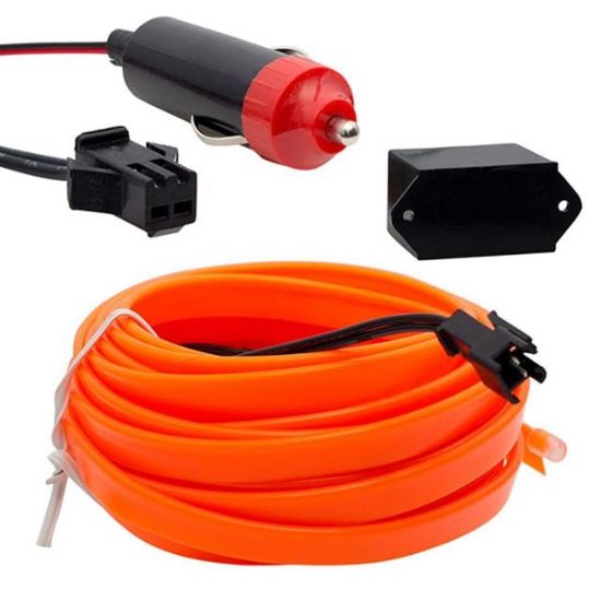 POWERMASTER PM-18224 ARAÇ İÇİ NEON ORANJ 5 METRE ÇAKMAKLIKLI İP AYDINLATMA resmi