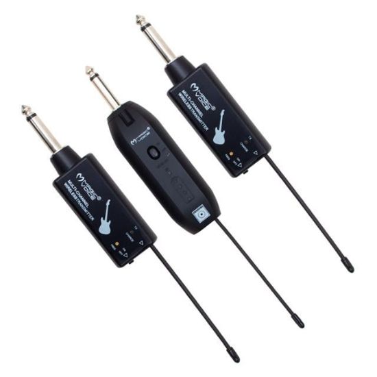MAGICVOICE MV-19590 UHF GİTAR TİP KABLOSUZ MİKROFON ÜÇLÜ SET resmi