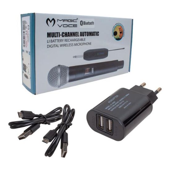 MAGICVOICE MV-19601 UHF KABLOSUZ BLUETOOTH YAKA MİKROFONU resmi
