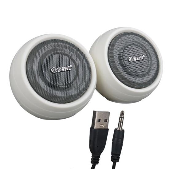 MagicVoice MV-24845 1+1 USB AUX Oval Multımedia Ses Sistemi Speaker - Hoparlör 2X3Watt resmi