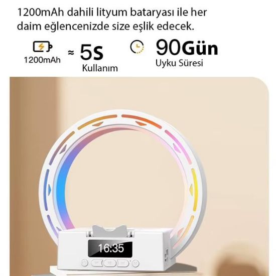 MagicVoice MV-25163 Bluetooth Taşınabilir Hoparlör Kablosuz Telefon Standlı Şarjlı resmi