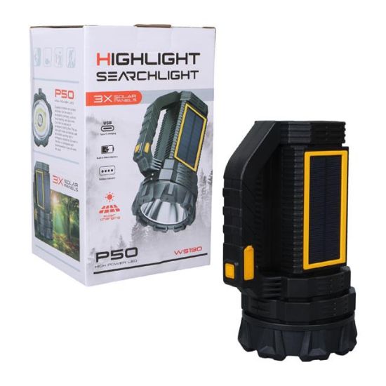 PowerMaster MX-W5190-P50 Solar Şarjlı El Feneri Uzun Mesafe Işıldak resmi