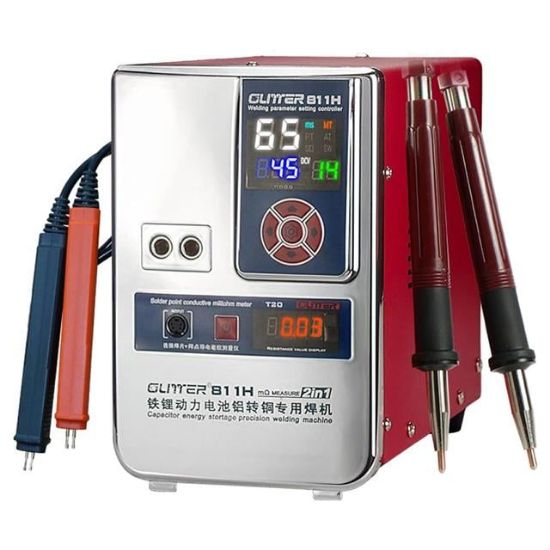 GLİTTER 811H ŞARJLI PİL PROFESYONEL BAKIR - NİKEL PUNTA KAYNAK MAKİNESİ 36KW/42KW 7000A resmi